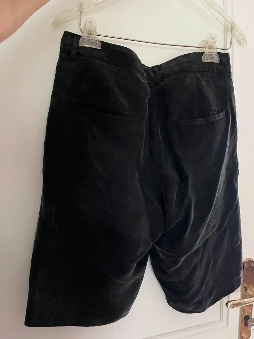 Black Silk Jorts/Long Shorts
